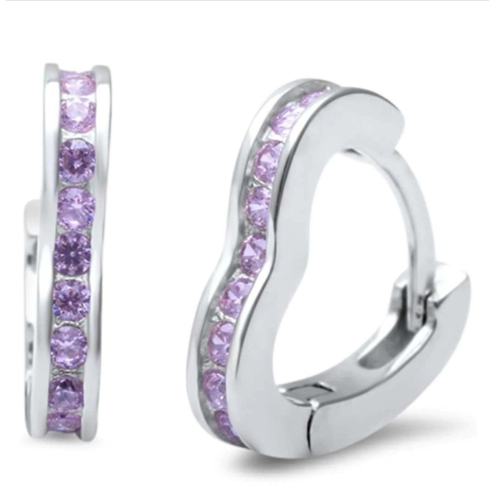 Heart Shaped Hoop Earrings